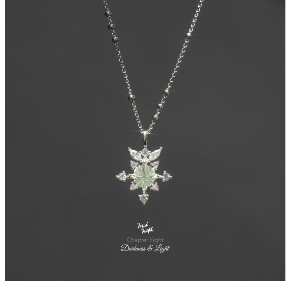 Chapter Three-Green Amethyst Stamp of Light Necklace